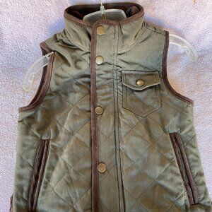 Urban Republic Boys Quilted Puffer Vest Size M (5/6) Brown/Olive
